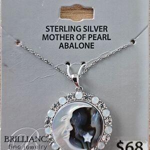 Brilliance Sterling Silver Abalone Necklace